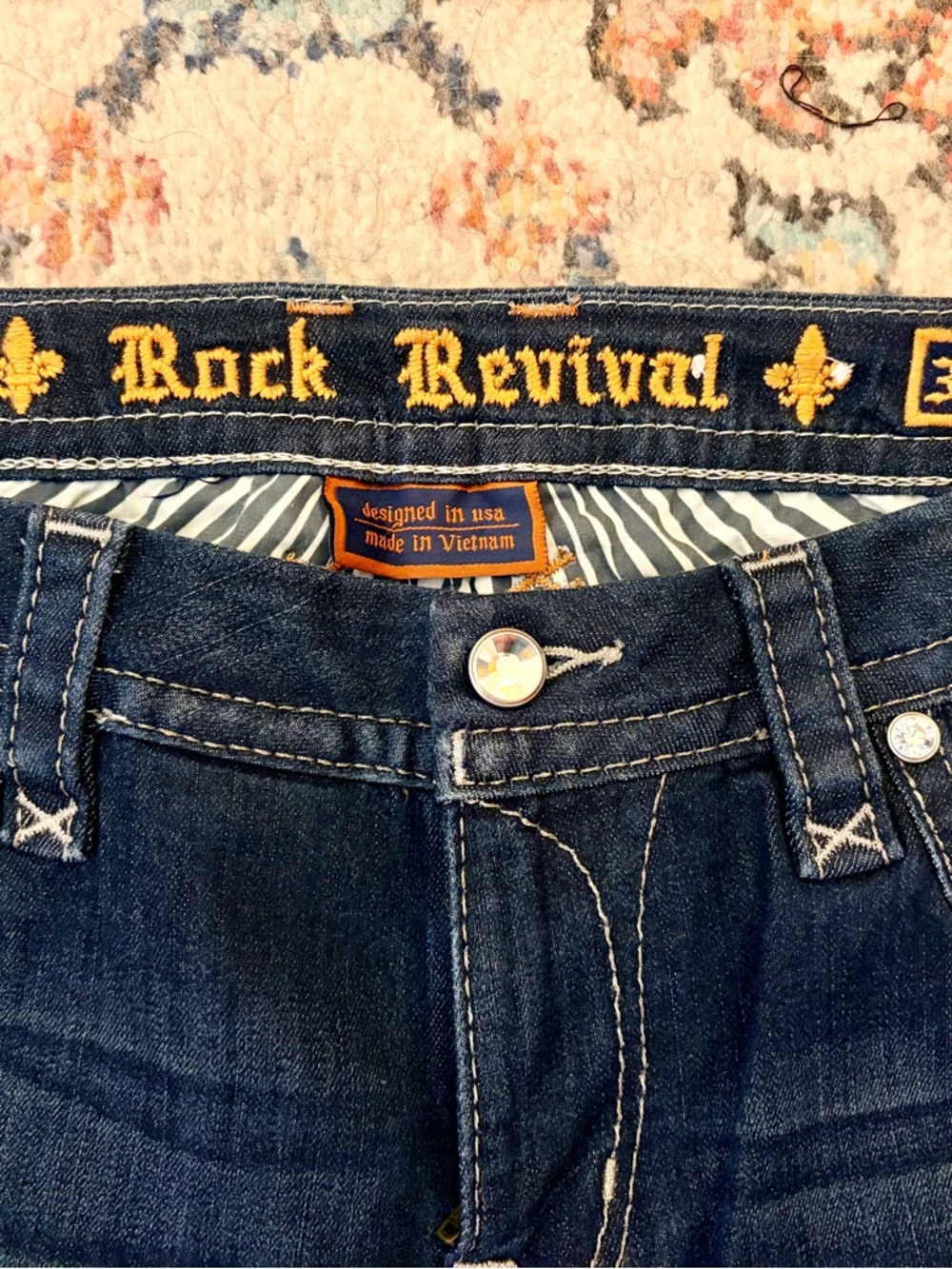 Rock Revival Klarry Boot Stretch Jeans Size 33 LIKE NEW - Picture 5 of 6